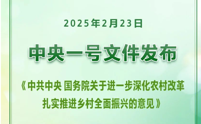 2025年中央一號(hào)文件首提“農(nóng)業(yè)新質(zhì)生產(chǎn)力”